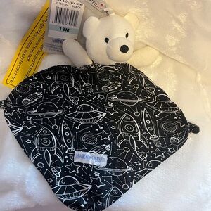Max & Olivia Space Adventure Stuffed Bear Blanket